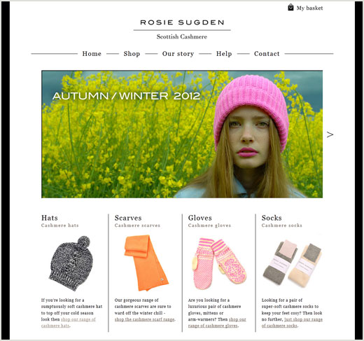 Rosie Sugden website design