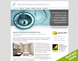 find out more about the Aqueous Plumbing and Heating website design