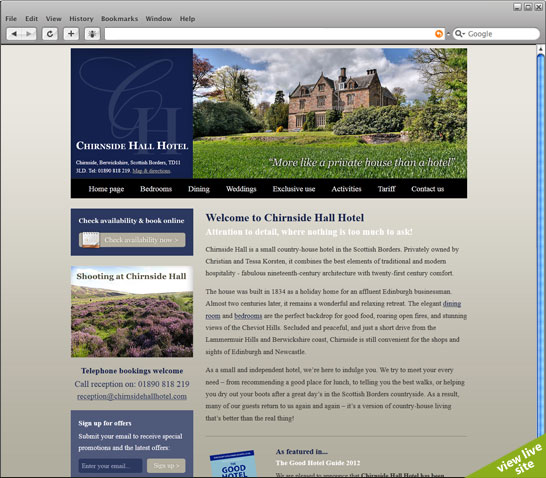 view live site (new page)