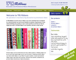 find out more about the TRS Ribbons website design